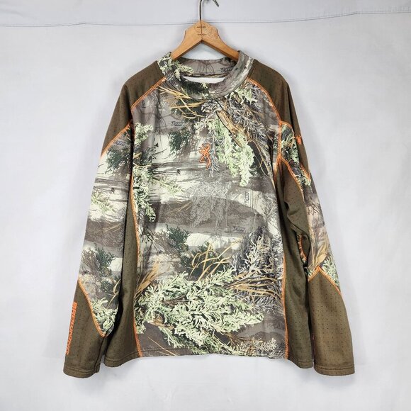 Browning Pull Over Sweatshirt Men's Large Hell's Canyon Camo Hunting Outdoor - Picture 1 of 8